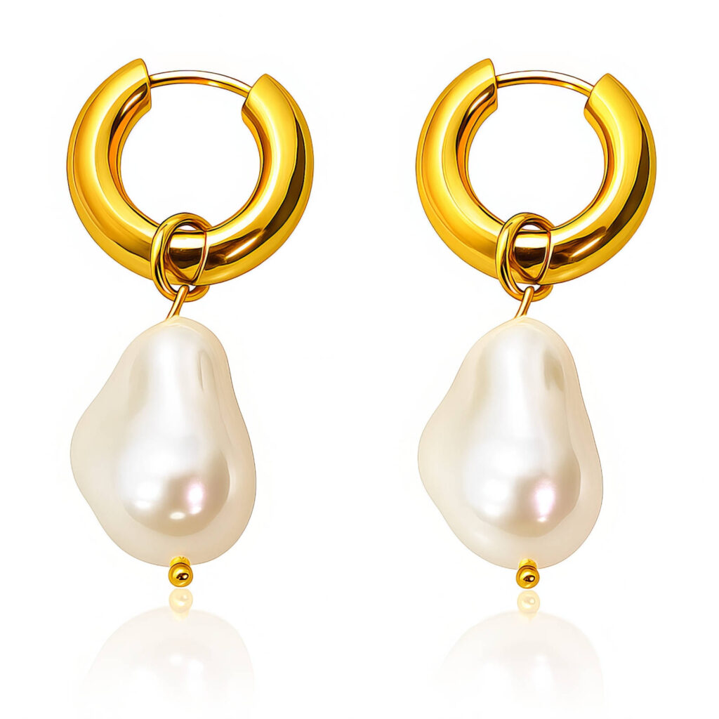 Perli LU Gold-Plated Earrings