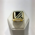 Men's Gold Sicilia Ring with Geometric Pattern 14k Yellow Gold