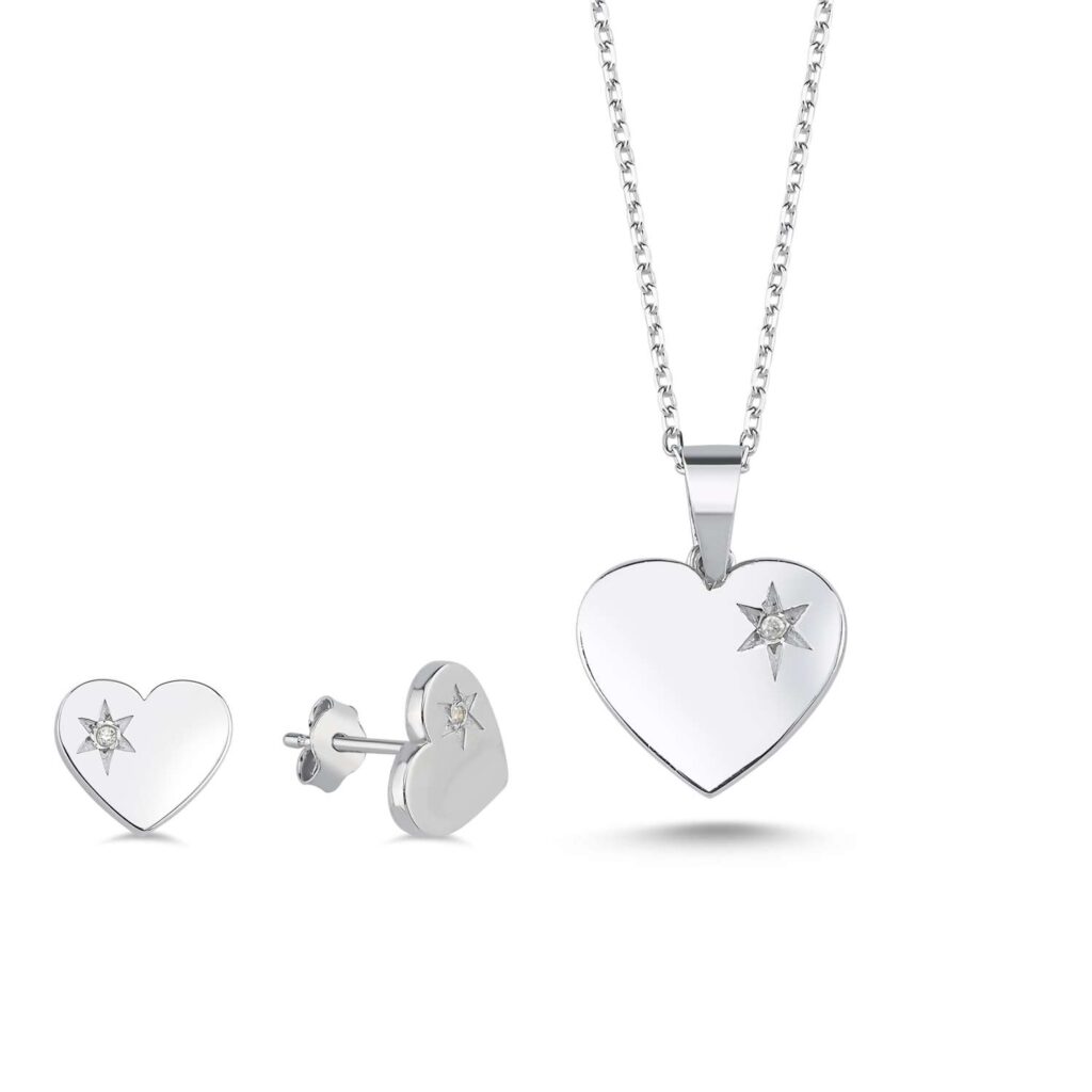 Set Strieborná retiazka a náušnice M&M